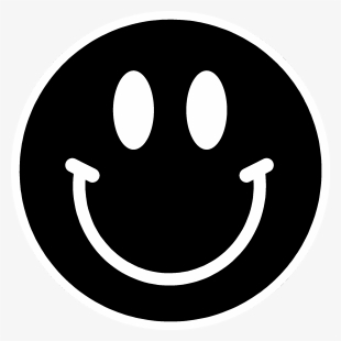 Smiley Face Black And White Black And White Smiley - Black Smiley Face Png