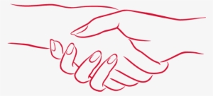 From Your First Handshake A Stranger Gains An Immediate - Hand Shake Red Png