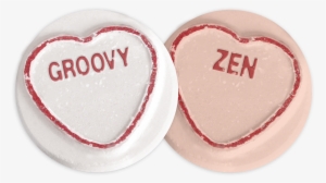 Two Of The Messages In 'hippy Bits' - Love Heart Sweets Png