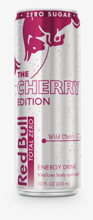 Red Bull Cherry Edition Can Us Closed - Red Bull Zero Flavors