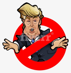 Banner Freeuse Draw A Celebrity Caricature By Binarygod - 4 Anti-trump 3.5" Stickers Plus Bonus 3" Pinback Button.