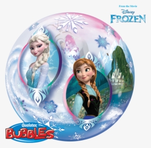 Frozen Bubble Balloon Anna & Elsa - 22" Frozen Bubble Balloons - Mylar Balloons Foil