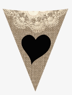 Burlap Wedding Coffee & Beverage Banners Example Image - Heart
