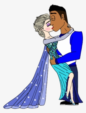 Kissing Clipart True Love - Elsa And Fire King