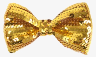 Gold Sticker - Gold Sequin Bow Png
