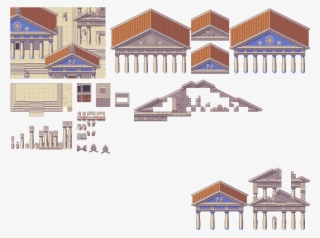 Classical Temple Tiles - Temple Pixel Sprites