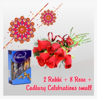 2 Rakhi 8 Rose Cadbury Celebbration Small - Hình Ảnh Hoa Hồng Đẹp
