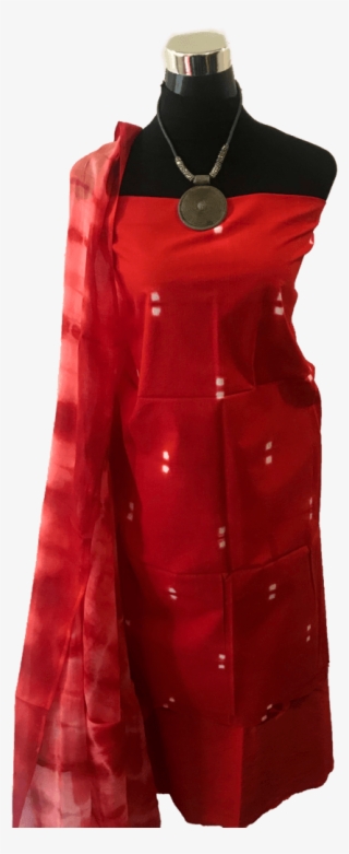 Shibori Red Dress Material Red Dupatta Red Salwar Material - Cocktail Dress