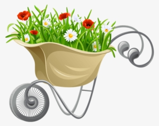 Free Png Wheelbarrow With Flowers Png Images Transparent - Flowers Png