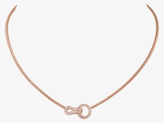 Agrafe Necklacepink Gold, Diamonds - Pearl Necklace