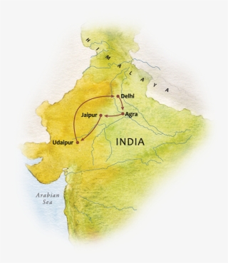 Splendours Of Northern India - Map