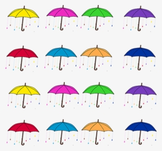 Colorful Rain Umbrellas Rain Digital Art Image Rain - Umbrella
