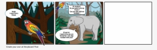 Parrot And Elephant - Cartoon
