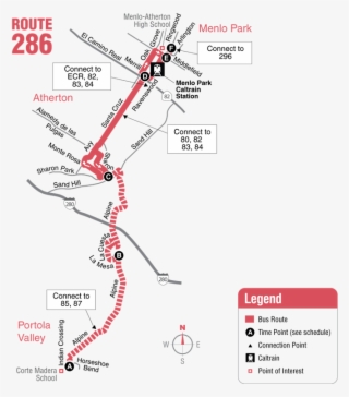 286 Map Route - 86 Bus Schedule