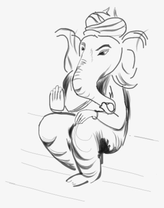 Simple Illustration Of Ganesh - Sketch
