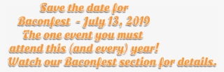 Save The Date For Baconfest 2019 In Lucan, Ontario - Orange