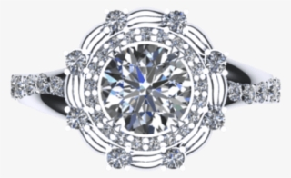 Sunflower Diamond Shank - Engagement Ring