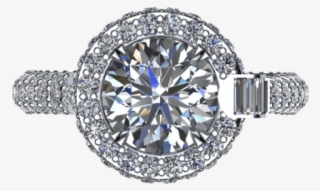 Classic Round Halo Engagement Ring - Engagement Ring