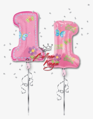 1st Birthday Girl Number - 1st Birthday Balloons