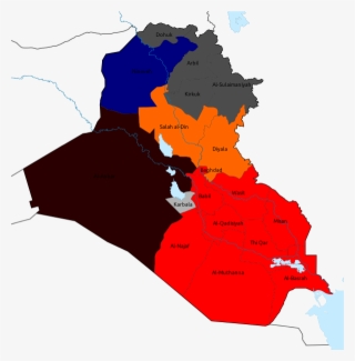 Colours Show The Largest List Per Governorate - Iraq Capital City Map