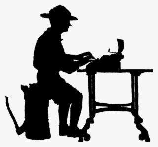 baden powell typing silhouette - table