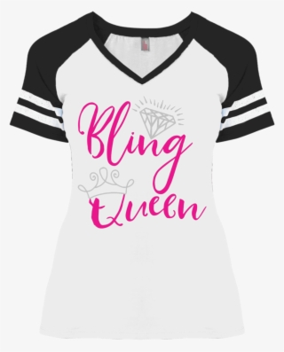 Women's Bling Queen Tee Short Sleeve With Stripes Sizes - T-shirt