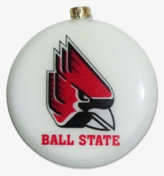 Flat Glass Ornament - Ball State Cardinals Clip Art