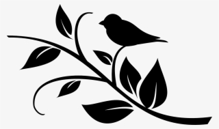 Bird Twitter Branch - Branch Silhouette