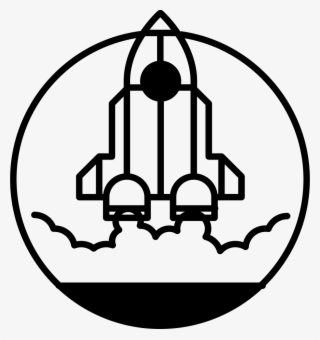 Rocket Ship Outline In Launching Position Svg Png Icon - Rocket Ship Outline