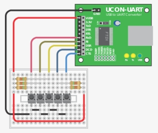 Ucon-uart Breadboard Electronics Circuit - Uart On A Pcb
