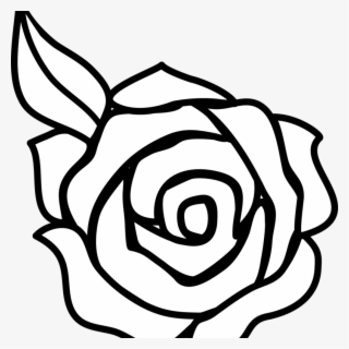 White Flower Clipart Flower Black And White Rose Flower - Simple Easy Drawing Of Roses