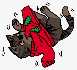 Cat And Christmas Sweater By Shabazik - Cartoon