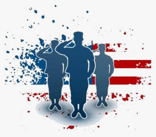 Veterans Day Png Image - American Flag With Military Silhouettes
