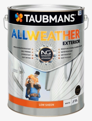 Taubmans 10l Low Sheen White All Weather® Exterior - Taubmans All Weather Exterior Gloss