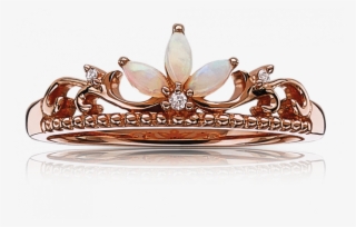 Opal & Diamond Princess Crown Tiara Ring - Tiara