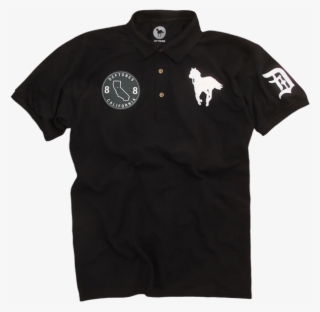 Embroidered Polo Pony - Black T Shirt With White Logo