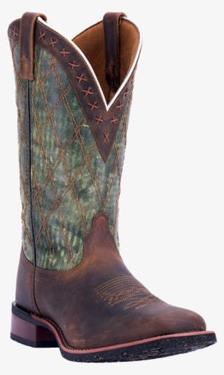 Laredo Brown Trent Wide Square Toe Western Boots - Cowboy Boot