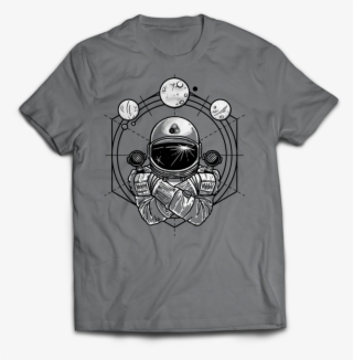 Spaceman Grey T-shirt Mockup Front