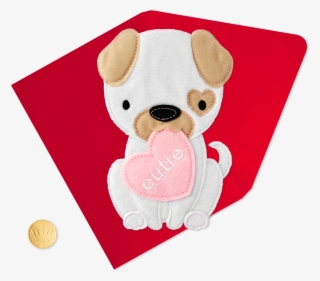 Cute Puppy Valentine's Day Card For Child - Cartoon