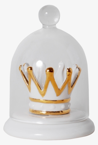 Gold And White Crown Porcelain Display Jar - Tiara