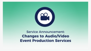 Changes To Audio/video Event Production Services - Sign