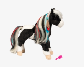 Douglas Warrior Princess Black And White Horse With - Paarden Knuffel