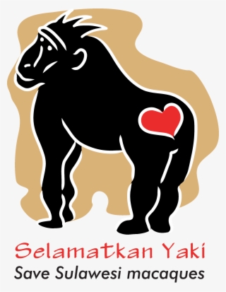 Selamatkan Yaki 1 Macaque Logo With Text Black Png - Logo Macaca Nigra Project
