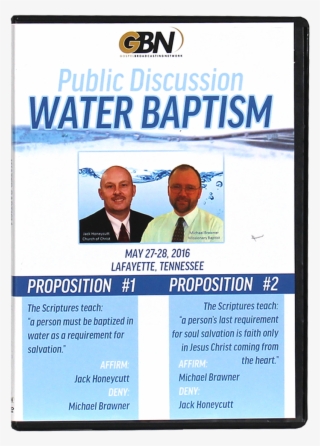 Public Discussion On Water Baptism Dvd - Poster