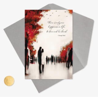 Couple Walking In The Park Anniversary Card - Christmas Card