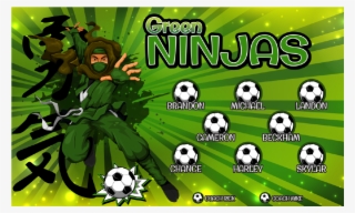 3'x5′ Vinyl Banner Green Ninjas - Panda