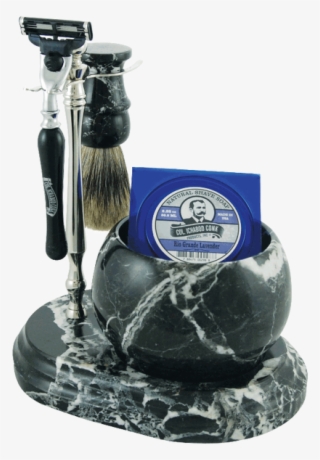Colonel Conk Hand Crafted Marble Shave Set - Shave Brush