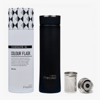 New Stainless Steel Flask Coal 500ml - Water Bottle Tea Infuser