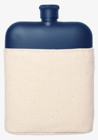 Navy Stainless Flask W/canvas Carrier - Water Bottle