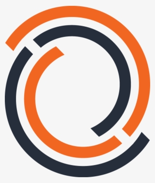Black Orange Diagonal Line Logo - Circle